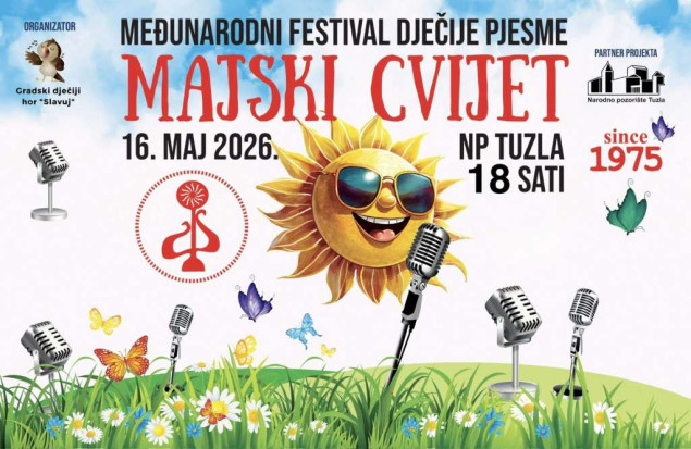 Međunarodni festival dječije pjesme Majski cvijet 16. maja u Narodnom pozorištu Tuzla Međunarodni festival dječije pjesme Majski cvijet 16. maja u Narodnom pozorištu Tuzla
