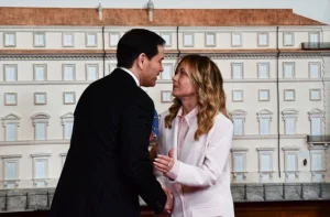 Giorgia Meloni i Marco Rubio na sastanku u Rimu