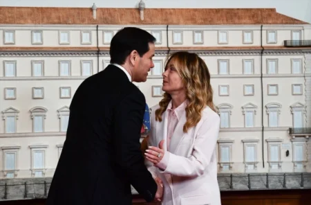 Giorgia Meloni i Marco Rubio na sastanku u Rimu