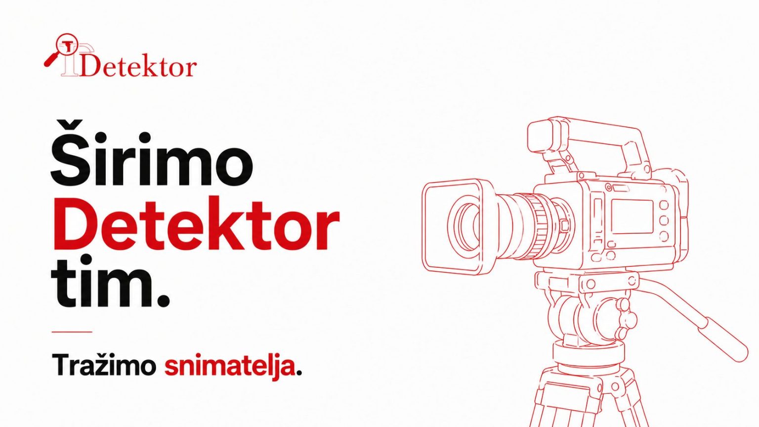 BIRN BiH/Detektor zapošljava snimatelja/ snimateljku