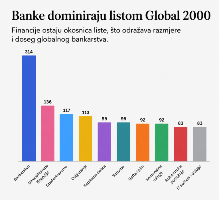 Global 2000: Kako je umjetna inteligencija promijenila poredak najvećih svjetskih kompanija