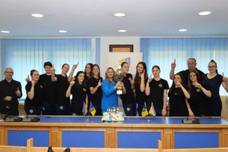 Prijem za juniorke OK Goražde, prvakinje BiH