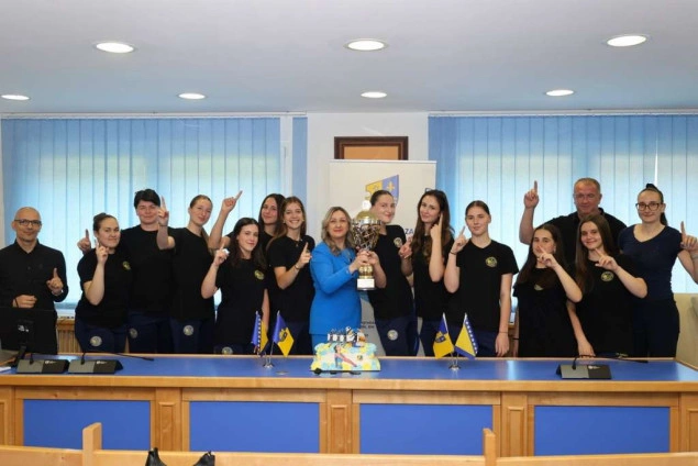 Prijem za juniorke OK Goražde, prvakinje BiH Prijem za juniorke OK Goražde, prvakinje BiH