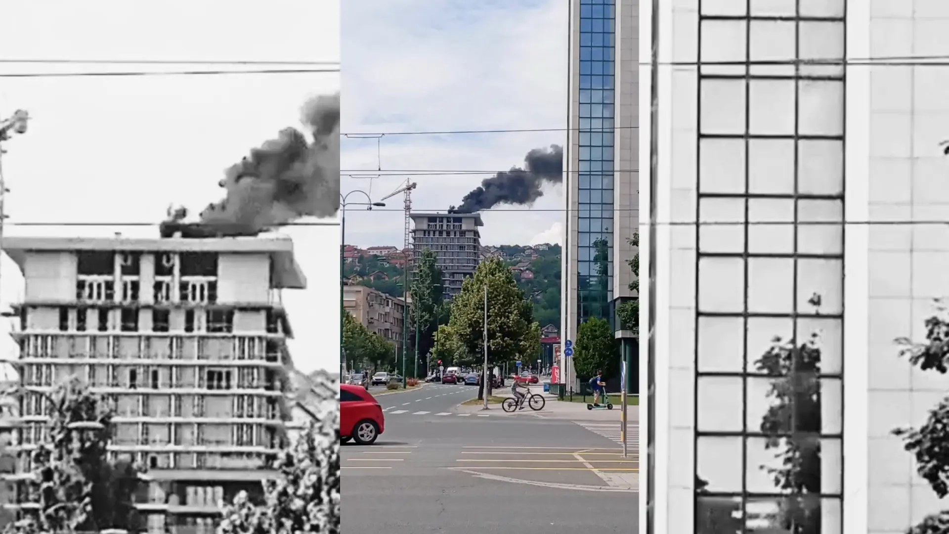 Požar u sarajevskom naselju Dolac Malta