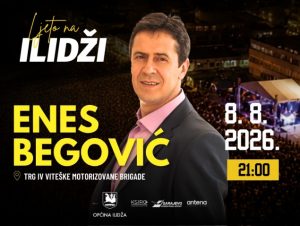 Ljeto na Ilidži: Enes Begović nastupa 8. augusta na Trgu Četvrte viteške motorizovane brigade
