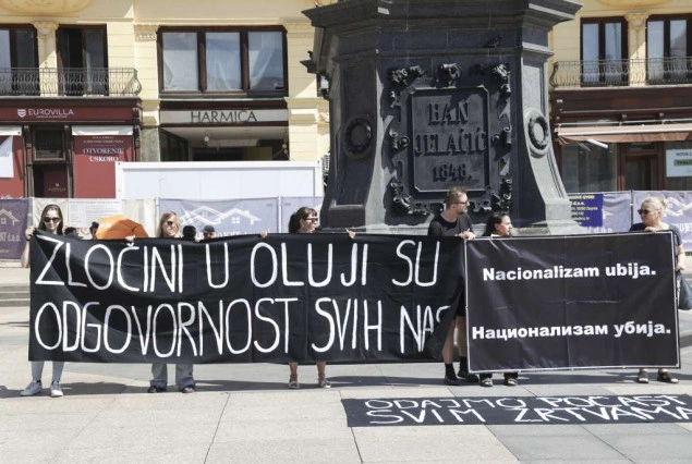 Antiratna akcija u Zagrebu u povodu 31. obljetnice Oluje Antiratna akcija u Zagrebu u povodu 31. obljetnice Oluje