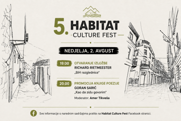 Habitat Culture Fest donosi izložbu Richarda Rietmeestera i poetsko večer Gorana Sarića Habitat Culture Fest donosi izložbu Richarda Rietmeestera i poetsko večer Gorana Sarića