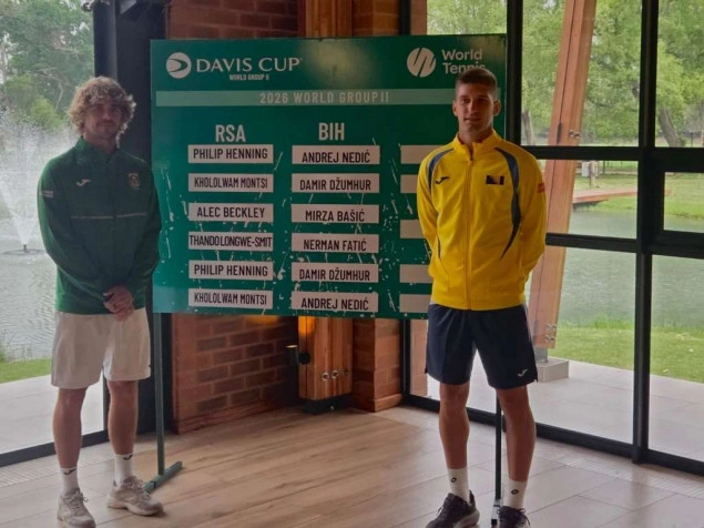 Obavljen žrijeb parova za Davis Cup meč između Južnoafričke Republike i Bosne i Hercegovine Obavljen žrijeb parova za Davis Cup meč između Južnoafričke Republike i Bosne i Hercegovine