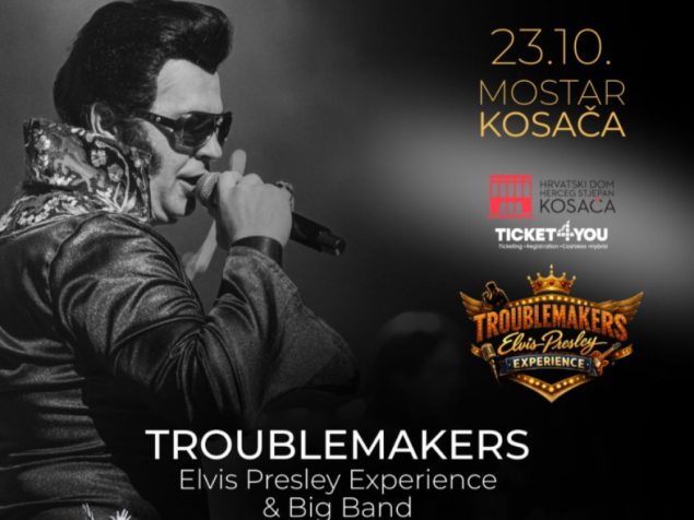 Troublemakers u Mostaru uz Big Band donose glazbu Elvisa Presleya Troublemakers u Mostaru uz Big Band donose glazbu Elvisa Presleya