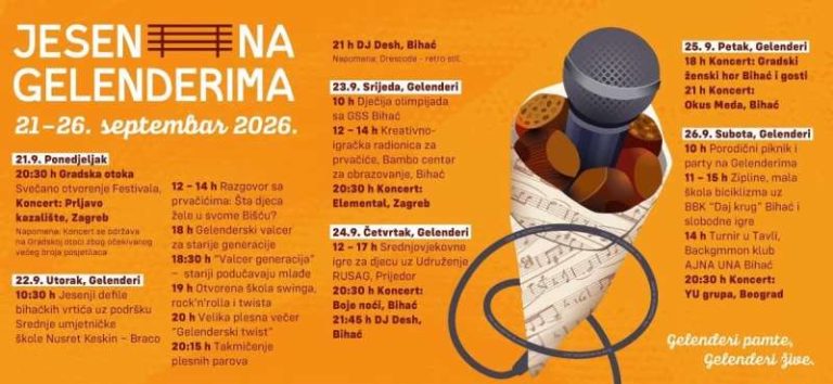 U Bihaću počinje Jesen na Gelenderima, manifestaciju otvara koncert Prljavog kazališta