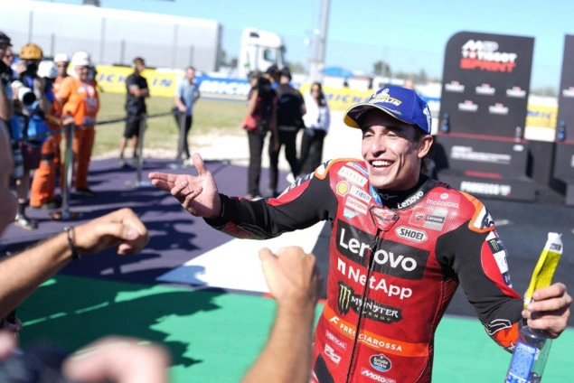 Marc Marquez pobjednik sprinta u sklopu Moto GP trke za Veliku nagradu San Marina Marc Marquez pobjednik sprinta u sklopu Moto GP trke za Veliku nagradu San Marina