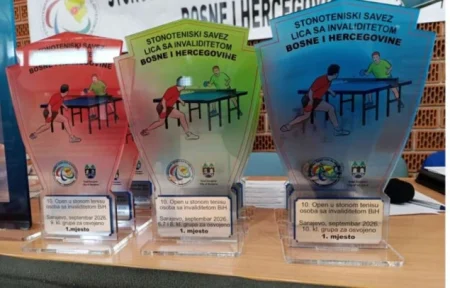 Održan 10. Open u stonom tenisu osoba sa invaliditetom Bosne i Hercegovine